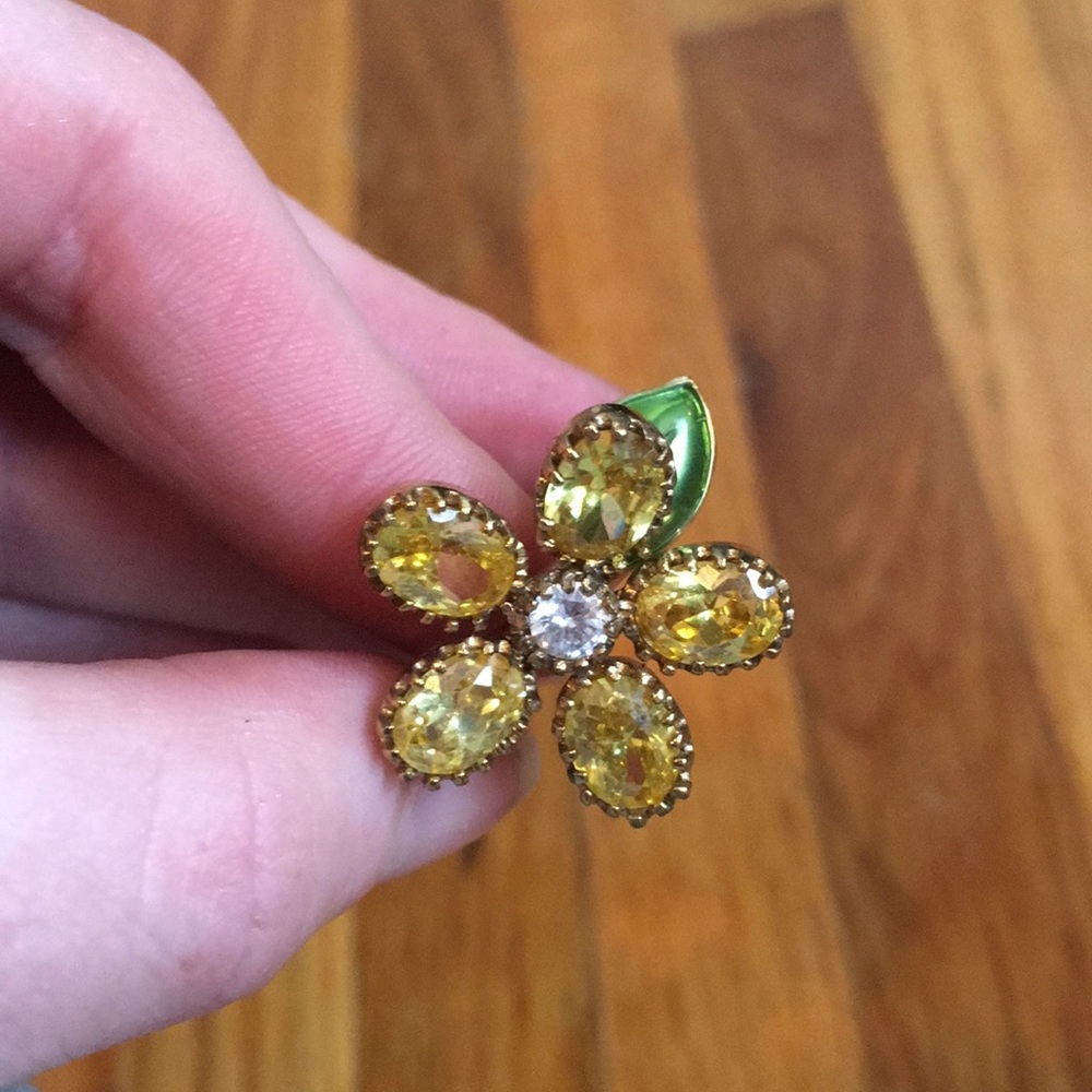 Juicy couture gold flower ring - festival ring